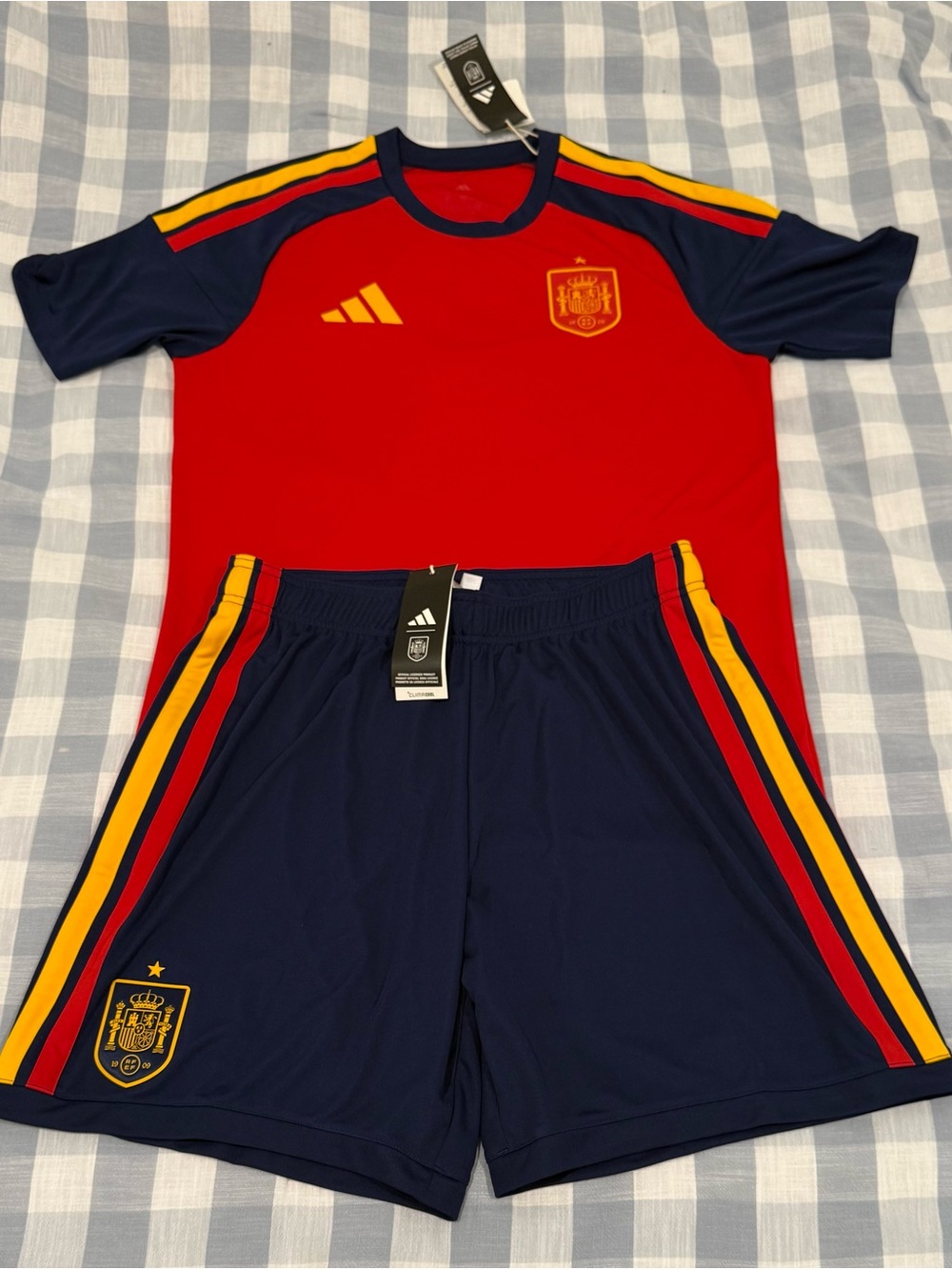 Adidas Men's Spain World Cup National Team Jersey & Shorts, (NEW W/TAG)